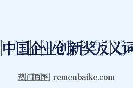 中国企业创新奖反义词是什么意思的图片